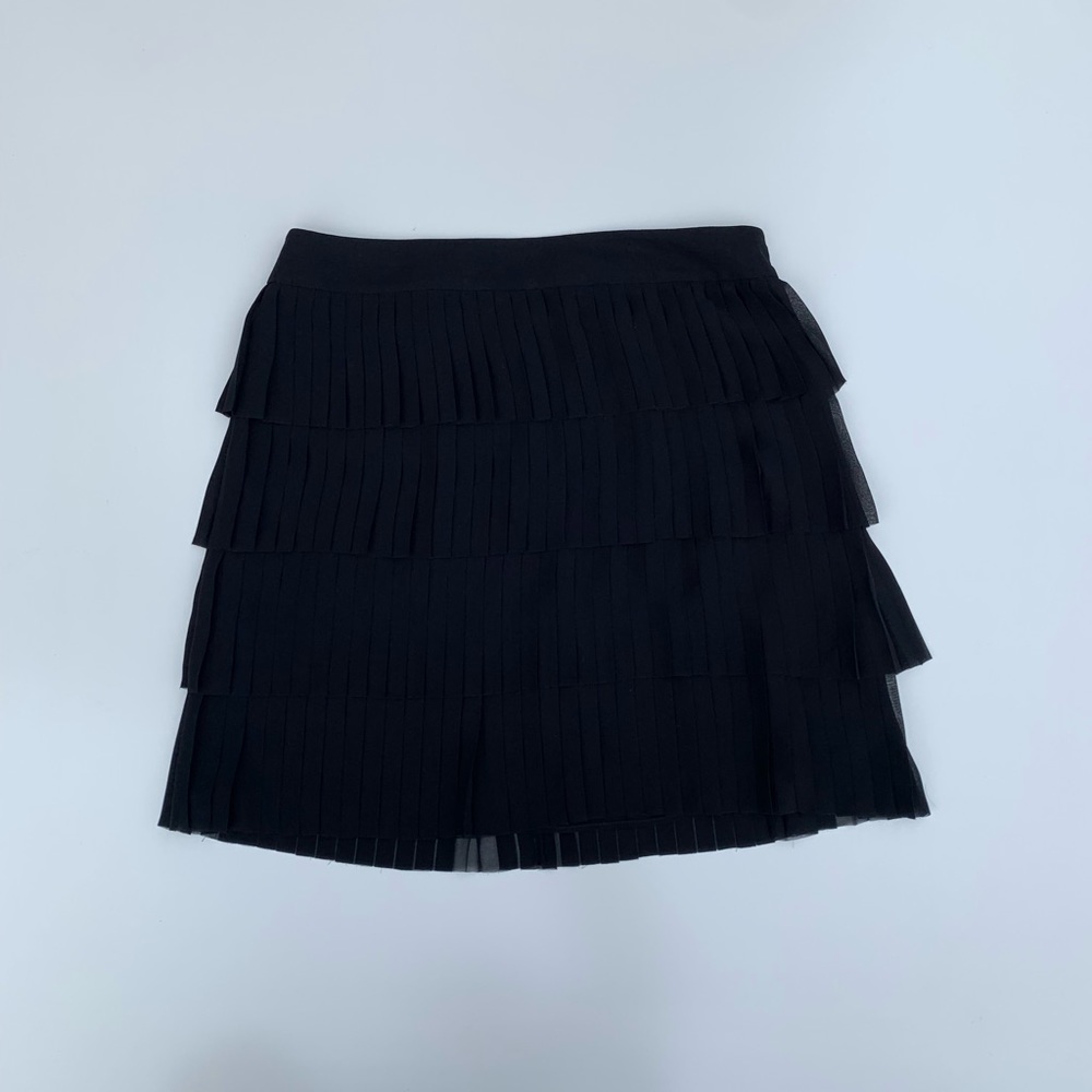 Ted Baker pleated tiered black skirt